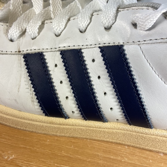 Adidas Superstar 2 Shell Toe Sneakers Navy Blue Stripes Men’s Size 7.5 - Picture 11 of 13